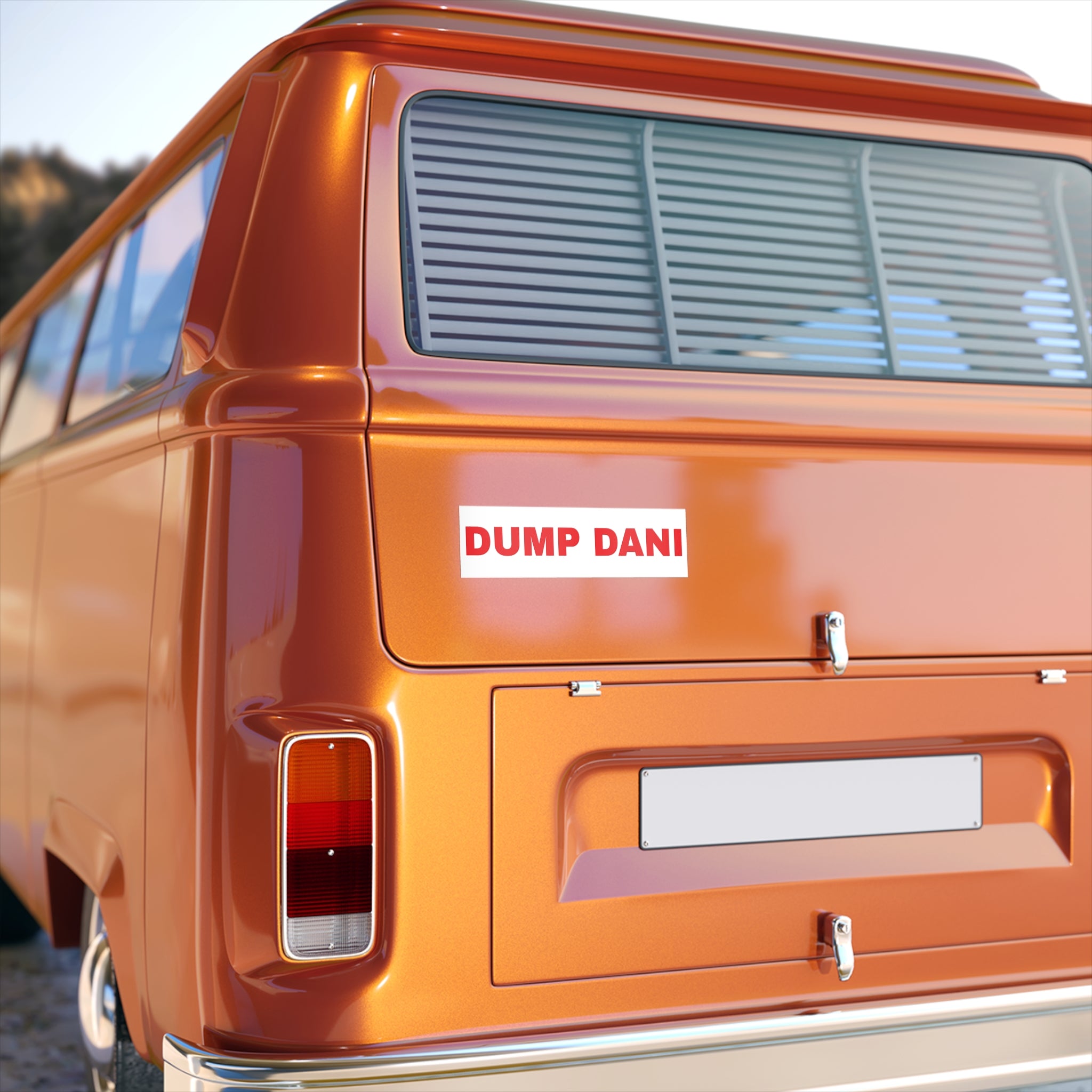 Bumper Sticker — "DUMP DANI" Political Slogan Sticker