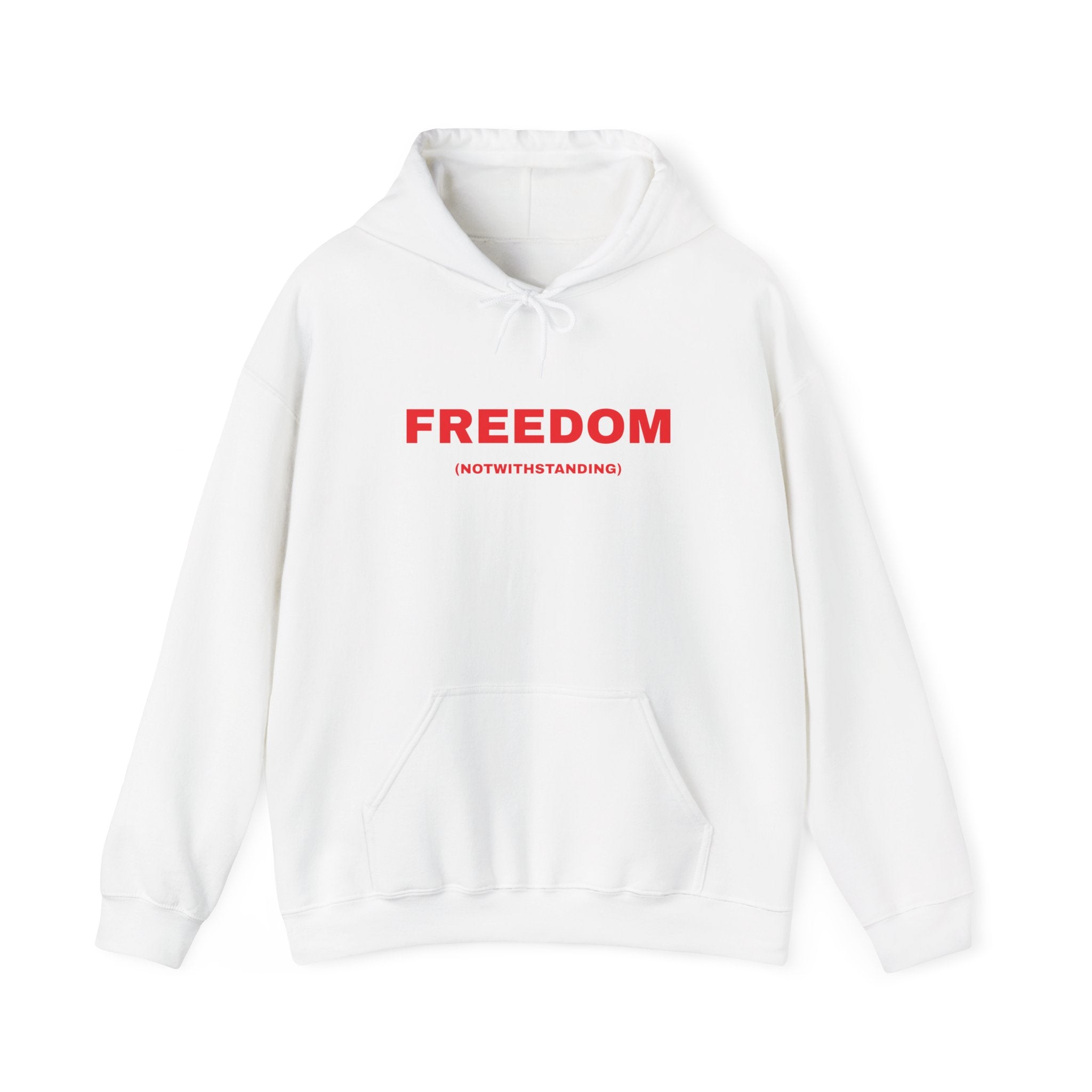 Freedom (Notwithstanding) Hoodie — Minimalist Protest Sweatshirt