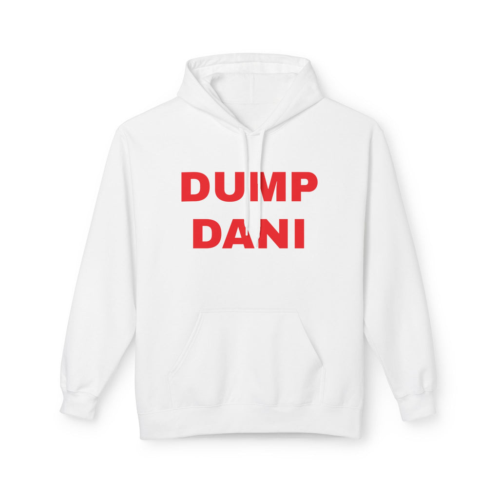 Hoodie - "DUMP DANI" Bold Red Graphic Protest Hoodie