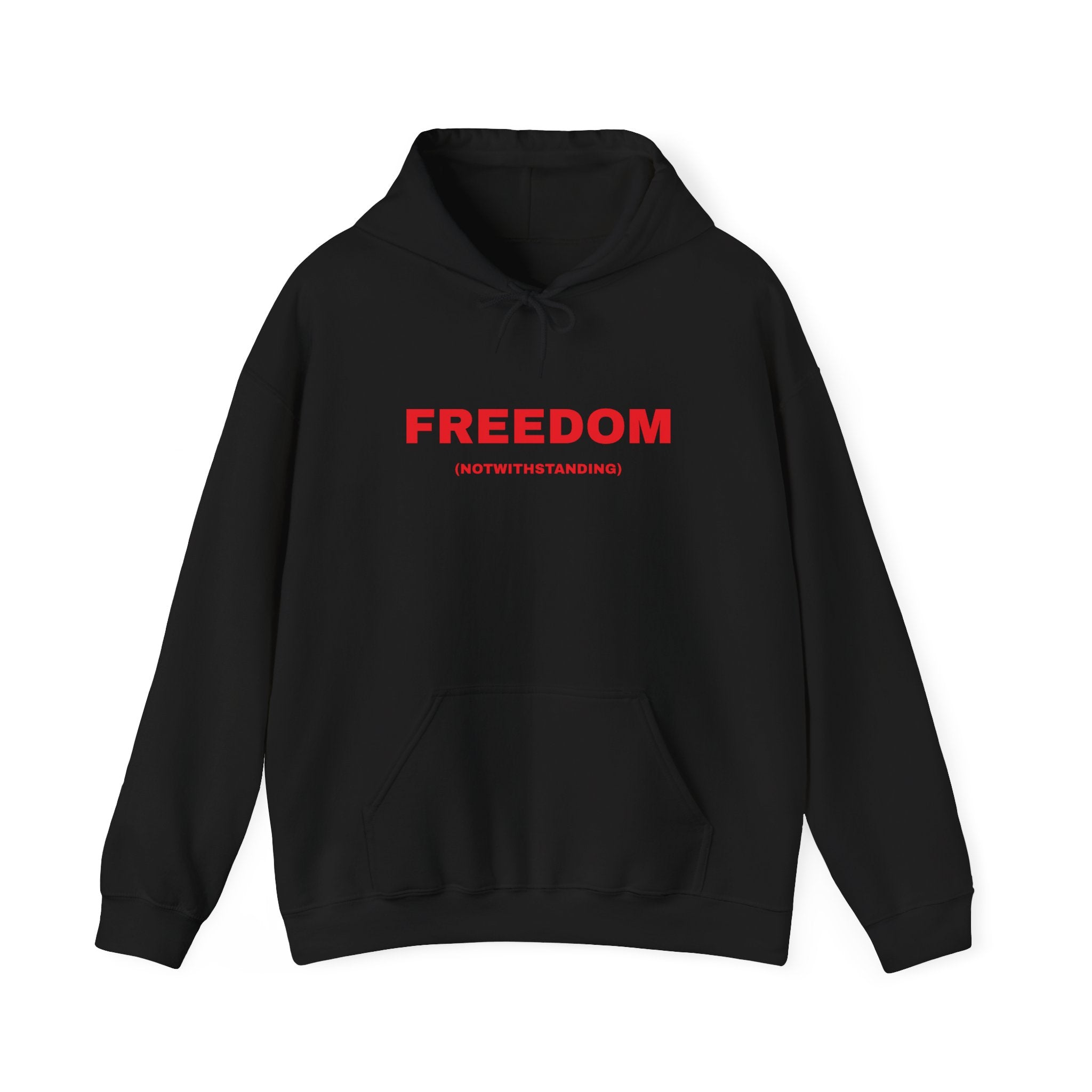 Freedom (Notwithstanding) Hoodie — Minimalist Protest Sweatshirt