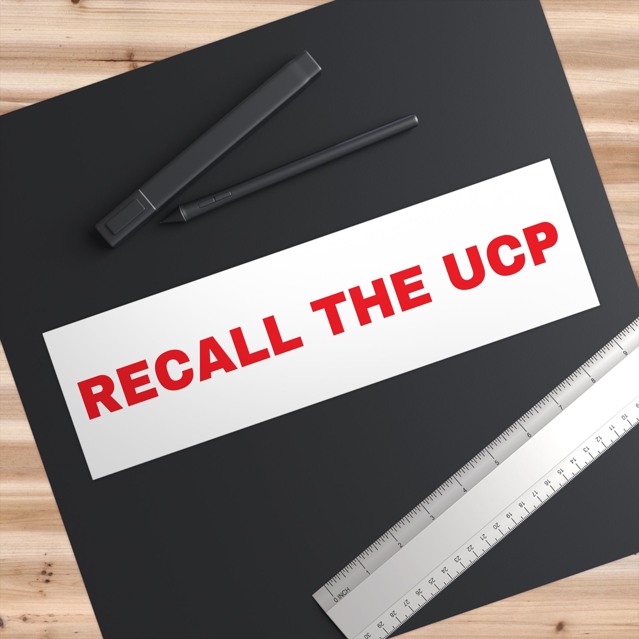 Bumper Sticker — "RECALL THE UCP" Political Protest Sticker