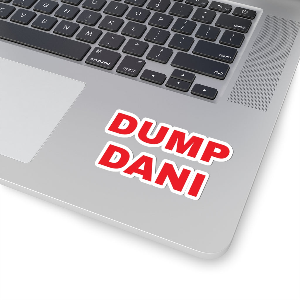 Dump Dani Political Protest Sticker — Red Bold Lettering