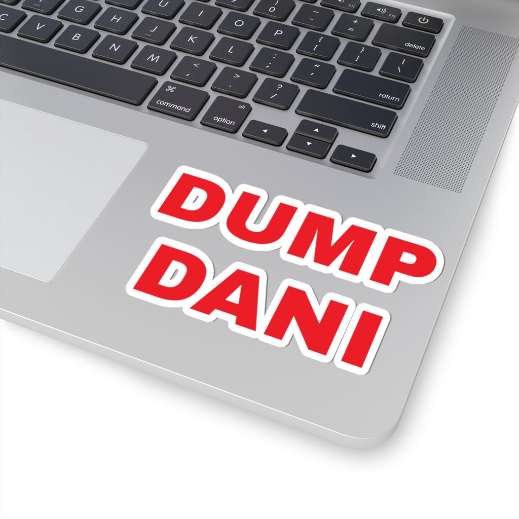 Dump Dani Political Protest Sticker — Red Bold Lettering